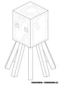Minecraft omalovánka k vytisknutí - Chobotnice