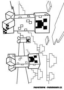 Minecraft omalovánka k vytisknutí - Creeper